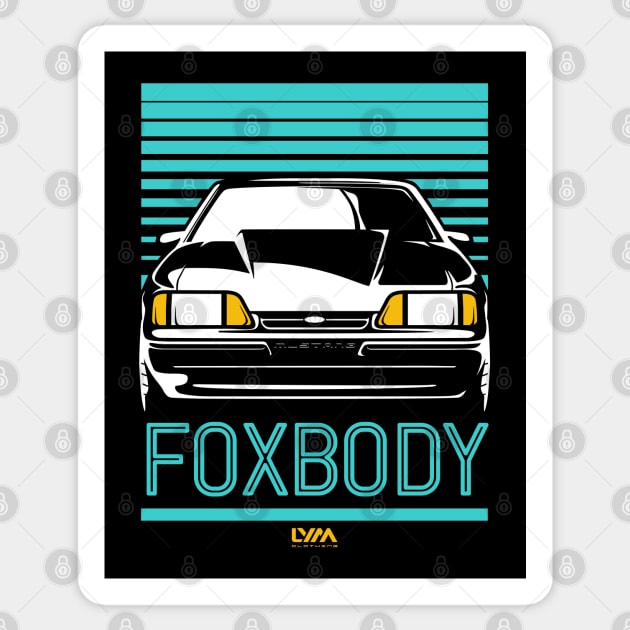 Foxbody Ford Mustang Notch Retro Sticker by LYM Clothing